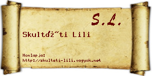 Skultéti Lili névjegykártya
