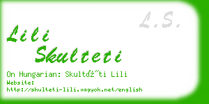 lili skulteti business card